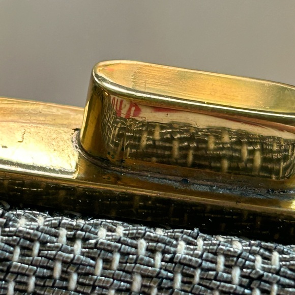 Koret 1950s/1960s designer handbag , woven silver grey with brass hardware . - Picture 7 of 15